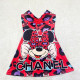 Red Fashion Living Character Patchwork Spaghetti Strap A Line Dresses