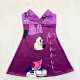 Purple Fashion Living Character Patchwork Spaghetti Strap A Line Dresses