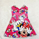 Rose Pink Fashion Living Character Patchwork Spaghetti Strap A Line Dresses