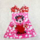Red Fashion Living Character Patchwork Spaghetti Strap A Line Dresses