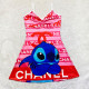 Pink Fashion Living Character Patchwork Spaghetti Strap A Line Dresses