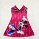 Rose Red Fashion Living Character Patchwork Spaghetti Strap A Line Dresses