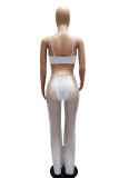 Blue Fashion Sexy Solid See-through Backless Spaghetti Strap Skinny Jumpsuits