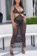 Black Sexy Solid Tassel Hollowed Out Patchwork Swimwears Cover Up