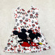 White Fashion Living Character Patchwork Spaghetti Strap A Line Dresses