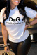 White Fashion Daily Print Patchwork Letter O Neck T-Shirts