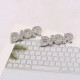 Silver Fashion Street Solid Letter Earrings