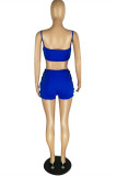 Red Sexy Casual Solid Backless Spaghetti Strap Sleeveless Two Pieces