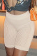 Apricot Sexy Solid Patchwork See-through High Waist Pencil Patchwork Bottoms