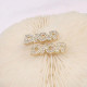 Gold Fashion Street Solid Letter Earrings