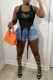 Black Sexy Casual Hot Drilling Asymmetrical O Neck Tops