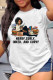 Black Fashion Casual Print Basic O Neck T-Shirts