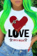 Black Red Fashion Casual Print Basic O Neck T-Shirts