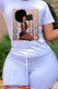 Gold Fashion Casual Print Basic O Neck T-Shirts