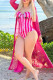 Rose Red Fashion Sexy Print Letter Swimwears