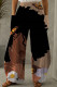 Light Coffee Fashion Casual Print Basic Plus Size High Waist Trousers
