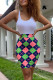 Powder Blue Casual Print Patchwork O Neck Sleeveless Two Pieces
