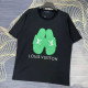 Black Fashion Casual Print Letter O Neck T-Shirts