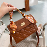 Brown Fashion Patchwork Crossbody Bag