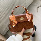 Brown Fashion Patchwork Crossbody Bag