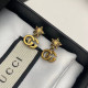 Gold Fashion Vintage Solid Letter Earrings