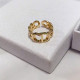 Gold Fashion Street Letter Hollowed Out Rings