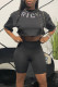 Grey Casual Solid Patchwork Hot Drill O Neck Half Sleeve Two Pieces