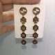 Antique Brass Fashion Street Letter Patchwork Earrings