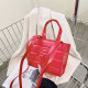 Red Fashion Street Solid Letter Bags