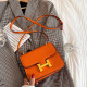 Orange Fashion Simplicity Solid Patchwork Bags