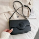 Black Fashion Street Solid Patchwork Bags