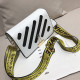 White Fashion Street Print Patchwork Bags