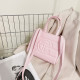 Pink Fashion Street Solid Letter Bags