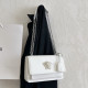 White Fashion Street Solid Chains Bags