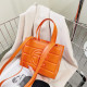 Orange Fashion Street Solid Letter Bags
