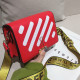 Red White Fashion Street Print Patchwork Bags