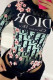 Cyan Fashion Sexy Print Letter Swimwears