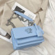 Blue Fashion Street Solid Chains Bags