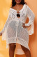 White Fashion Sexy Solid Hollowed Out Swimwears Cover Up