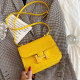 Yellow Fashion Simplicity Solid Patchwork Bags