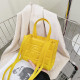 Yellow Fashion Street Solid Letter Bags