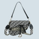 Black Fashion Street Letter Patchwork Bags