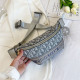 Grey Fashion Street Letter Patchwork Bags
