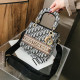 Brown Fashion Street Letter Patchwork Bags