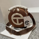 Brown Fashion Simplicity Letter Patchwork Bags