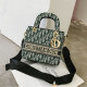 Green Fashion Street Letter Patchwork Bags