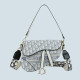 Grey Fashion Street Letter Patchwork Bags