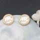White Fashion Simplicity Letter Hot Drill Earrings