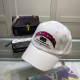 White Fashion Street Letter Embroidered Hat