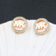 Pink Fashion Simplicity Letter Hot Drill Earrings